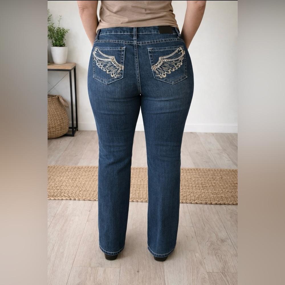 Earl Jeans Angel Embroidered Wings Jeans